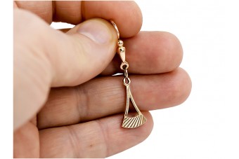 "14 Karat Originales Vintage-Roségold Hängeohrringe mit Keine Steine" ven011