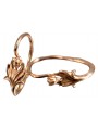 "Vintage Rose Blumenohrringe in Original 14k Roségold ohne Steine" ven019