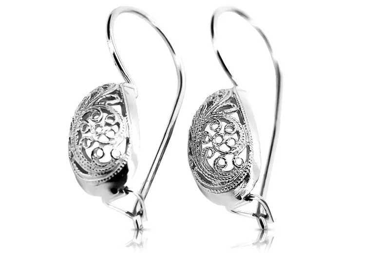 Boucles d’oreilles vintage argent russe 925 soviétique ven023s