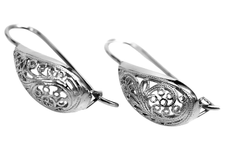 Boucles d’oreilles vintage argent russe 925 soviétique ven023s