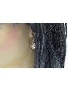 "Originales Vintage-Roségold 14k 585 Gold, Keine Steine, Blatt Design Ohrringe" ven023