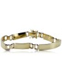 Italian yellow 14k gold mans bracelet cb119yw