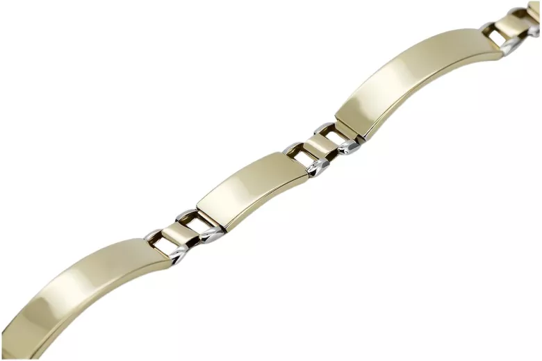 Italian yellow 14k gold mans bracelet cb119yw