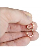 "No Stones, 14k Rose Gold 585 Original Vintage Hoop Earrings" ven016