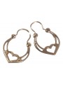 silver rose gold plated Gipsy earrings ven024rp