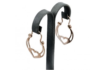 silver rose gold plated Gipsy earrings ven024rp