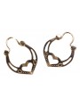 silver rose gold plated Gipsy earrings ven024rp