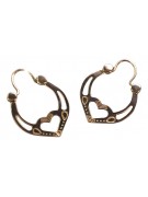 "Boucles d'oreilles Gipsy rétro en or rose 14 carats vintage pas de pierres" ven024