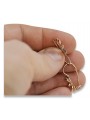 "No Stones, Pure Vintage 14K Rose Gold Leaf Earrings" ven032