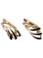 "Original Vintage 14K Rose Gold Leaf Earrings, Stone-Free" ven035