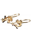 "Genuine Vintage 14K Rose Gold Floral Earrings without Stones" ven036