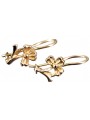 "Genuine Vintage 14K Rose Gold Floral Earrings without Stones" ven036