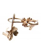 "Or rose 14 carats 585 d'époque, Boucles d'oreilles fleurs vintage, Pas de pierres" ven036