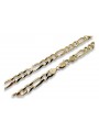 Rose russe Italien en or jaune jaune Figaro diamant taillé bracelet cb007