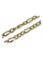 Vintage rose (Italian yellow) gold Figaro diamond cut hollow bracelet cb010