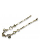 Italian yellow 14k 585 gold charms bracelet cb112yw