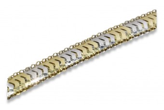 Pulsera de oro amarillo y blanco oro italiano cb131yw