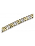 Pulsera de oro amarillo y blanco oro italiano cb131yw