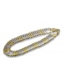 Bracelet en or jaune et blanc italien cb131yw