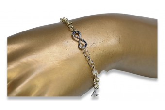Pulsera de oro de 14k oro amarillo blanco italiano cb145yw