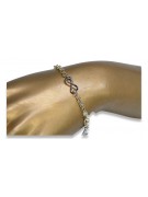 Bracelet en or 14 carats jaune blanc or italien cb145yw