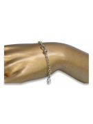 Pulsera de oro de 14k oro amarillo blanco italiano cb145yw