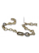 Pulsera de lujo de oro italiano blanco amarillo de 14k cb148yw