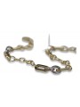 Bracelet fantaisie en or italien jaune blanc 14 carats cb148yw