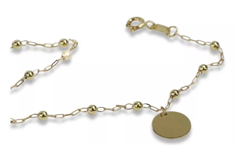 Yellow rose gold bracelet ★ russiangold.com ★ Gold 585 333 Low price