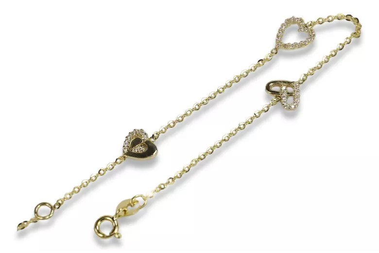 Bracelet ★ en or rose jaune russiangold.com ★ Or 585 333 Prix bas