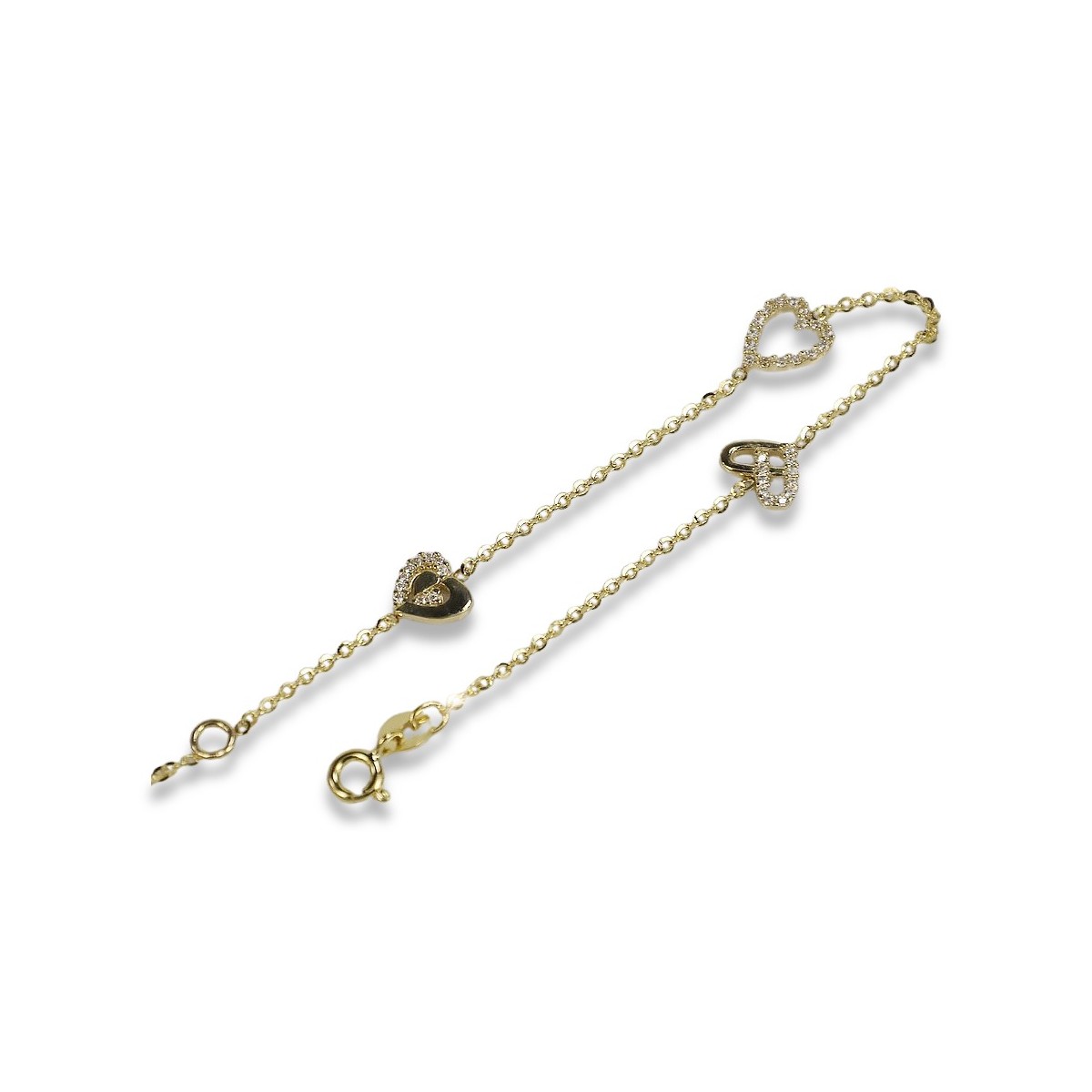 Yellow rose gold bracelet ★ russiangold.com ★ Gold 585 333 Low price