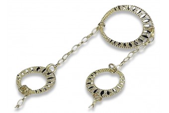 Yellow & white Italian gold chain, fashionable cc071yw