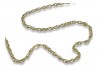 Italienisch gelb 14 Karat Gold New Rope Singapur Diamantschliff Kette hohl cc079y