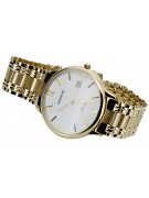 Goldene Herrenuhr Geneve ★ zlotychlopak.pl ★ Gold Reinheit 585 333 Niedriger Preis!