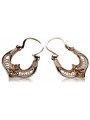 "Authentiques Boucles d'oreilles Gipsy en or rose 14 carats vintage sans pierres" ven041