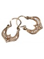 "Authentiques Boucles d'oreilles Gipsy en or rose 14 carats vintage sans pierres" ven041