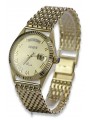 Gold men's watch Geneve ★ zlotychlopak.pl ★ Gold purity 585 333 Low Price!