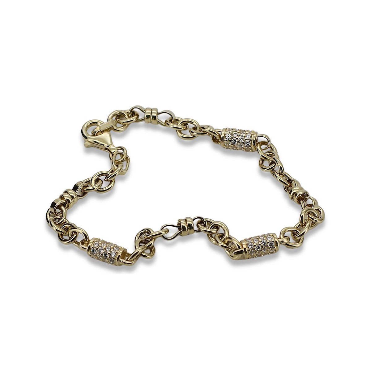 Pulsera de oro amarillo de 14 quilates ★ https://zlotychlopak.pl/es/ ★ Oro 585 333 Barato