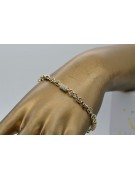 Pulsera de oro amarillo de 14 quilates ★ https://zlotychlopak.pl/es/ ★ Oro 585 333 Barato