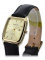 Italienische 14k gold Gelb Herrenuhr Geneve mw002y