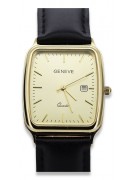 Gold men's watch Geneve ★ zlotychlopak.pl ★ Gold purity 585 333 Low Price!