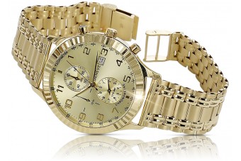 Montre Italienne Jaune 14k 585 Or Homme Geneve mw007y&mbw012y