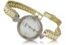 Италиански жълт дамски часовник Geneve Lady подарък Geneve lw004y