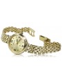 Italienische gelbe Damenuhr aus 14 Karat Gold, Geneve Lady Gift Geneve lw013y