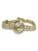 Italienische gelbe 14k goldene Damenuhr Geneve lw028y