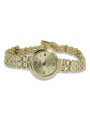 Italienische gelbe 14k goldene Damenuhr Geneve lw028y