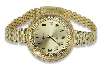 Italian yellow gold lady watch Geneve Lady Gift lw114y