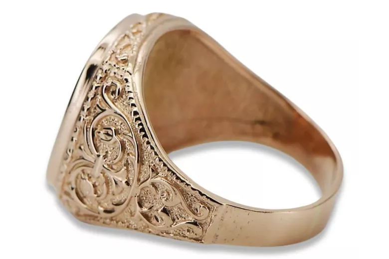 Rose russe Bijoux en or soviétique bague homme