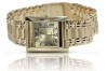 Italian Yellow 14k gold men's watch Geneve mw009&mbw006y