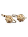 "Original Vintage 14K Rose Gold Leaf Earrings, Stone-Free Design" ven207